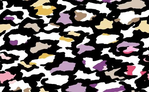 Abstract modern leopard seamless pattern. Animals trendy background. Rainbow and Illustrazione stock
