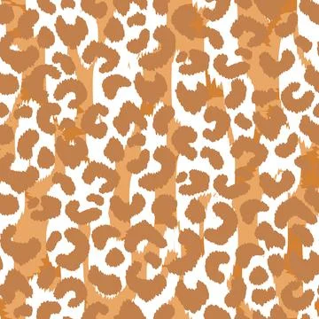 Abstract modern leopard seamless pattern. Animals trendy background. Brown and Stock Illustration