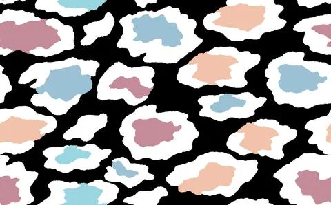 Abstract modern leopard seamless pattern. Animals trendy background. Rainbow and Illustrazione stock