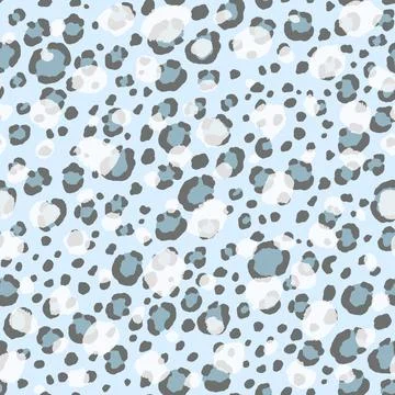 Abstract modern leopard seamless pattern. Animals trendy background. Blue and Stockillustratie