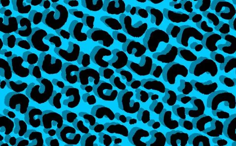 Abstract modern leopard seamless pattern. Animals trendy background. Blue Stock Illustration