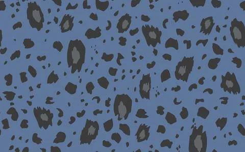 Abstract modern leopard seamless pattern. Animals trendy background. Blue Illustrazione stock