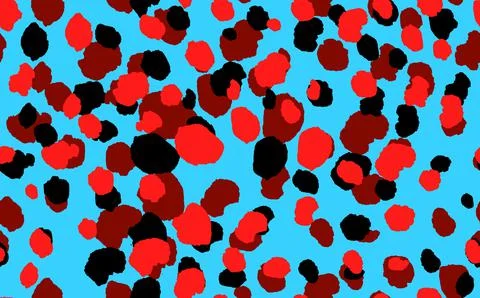 Abstract modern leopard seamless pattern. Animals trendy background. Red and Stockillustratie