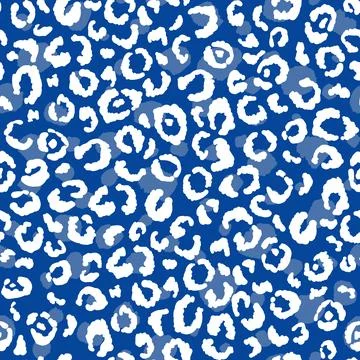 Abstract modern leopard seamless pattern. Animals trendy background. Blue and Stockillustratie