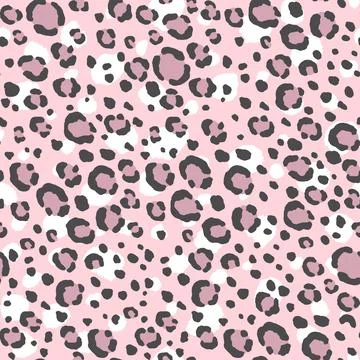 Abstract modern leopard seamless pattern. Animals trendy background. Pink and Illustrazione stock