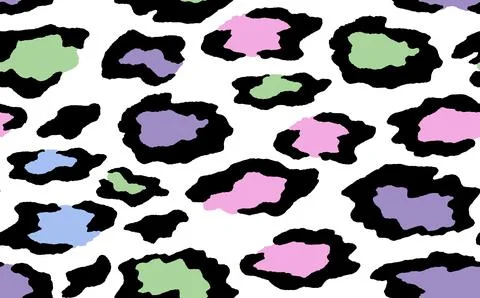 Abstract modern leopard seamless pattern. Animals trendy background. Rainbow and Illustrazione stock