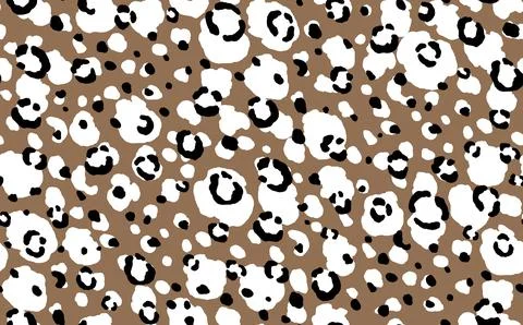 Abstract modern leopard seamless pattern. Animals trendy background. Brown and Stock Illustration