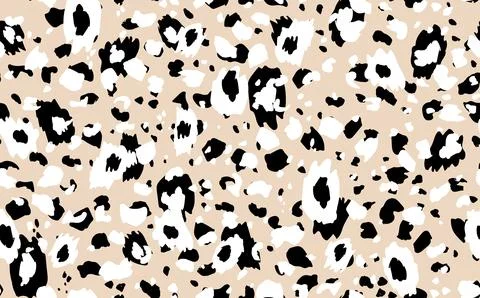 Abstract modern leopard seamless pattern. Animals trendy background. Beige and Stock Illustration