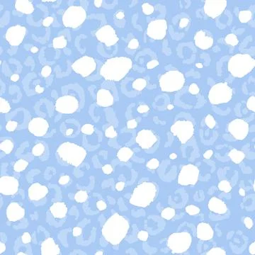 Abstract modern leopard seamless pattern. Animals trendy background. Blue and Stock Illustration