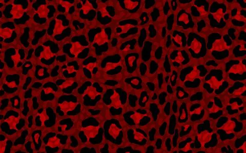 Abstract modern leopard seamless pattern. Animals trendy background. Red and Stock Illustration