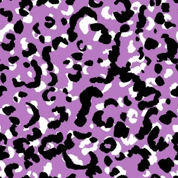 Abstract modern leopard seamless pattern. Animals trendy background. Purple and Stockillustratie