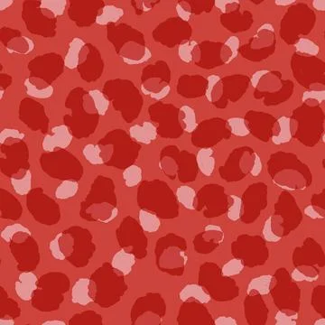 Abstract modern leopard seamless pattern. Animals trendy background. Red 스톡 일러스트