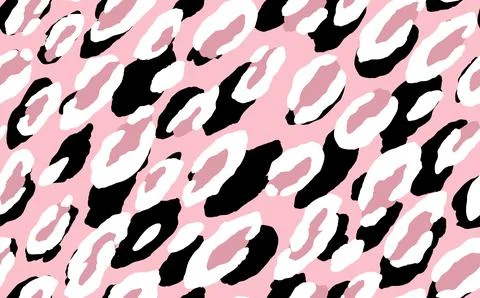 Abstract modern leopard seamless pattern. Animals trendy background. Pink and Stockillustratie