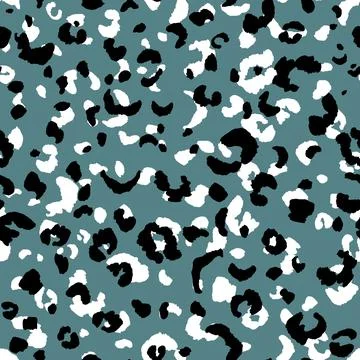 Abstract modern leopard seamless pattern. Animals trendy background. Blue and Illustrazione stock