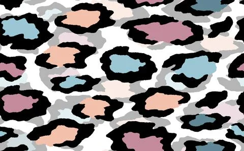 Abstract modern leopard seamless pattern. Animals trendy background. Rainbow and Stockillustratie
