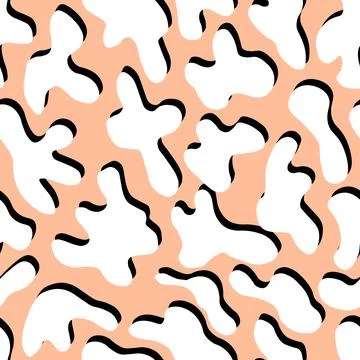 Abstract modern leopard seamless pattern. Animals trendy background. Beige and Stock Illustration