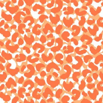 Abstract modern leopard seamless pattern. Animals trendy background. Peach and Stock Illustration