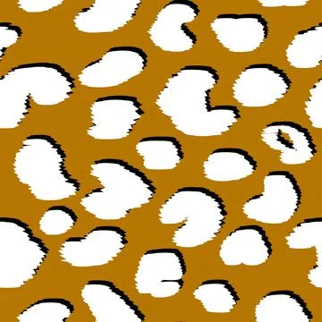 Abstract modern leopard seamless pattern. Animals trendy background. Brown and Stock Illustration