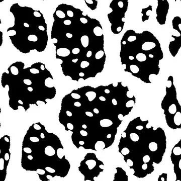 Abstract modern leopard seamless pattern. Animals trendy background. Black and Stock Illustration