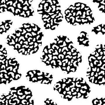 Abstract modern leopard seamless pattern. Animals trendy background. Black and Stock Illustration
