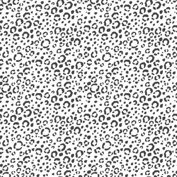 Abstract modern leopard seamless pattern. Animals trendy background. Black and Illustrazione stock