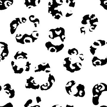 Abstract modern leopard seamless pattern. Animals trendy background. Black and Stock Illustration