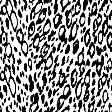 Abstract modern leopard seamless pattern. Animals trendy background. Black and Illustrazione stock