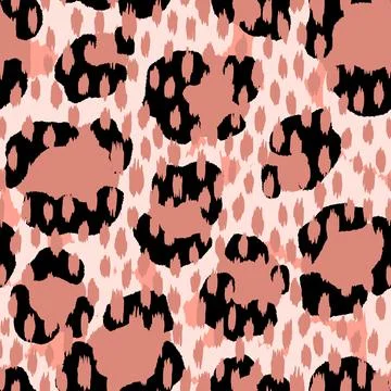 Abstract modern leopard seamless pattern. Animals trendy background. Beige and Illustrazione stock