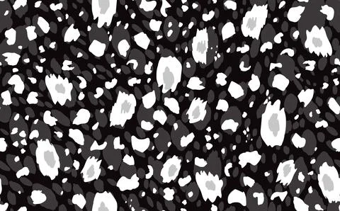 Abstract modern leopard seamless pattern. Animals trendy background. Black and Stock Illustration