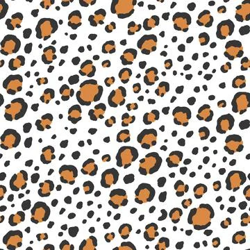 Abstract modern leopard seamless pattern. Animals trendy background. Brown and Stock Illustration