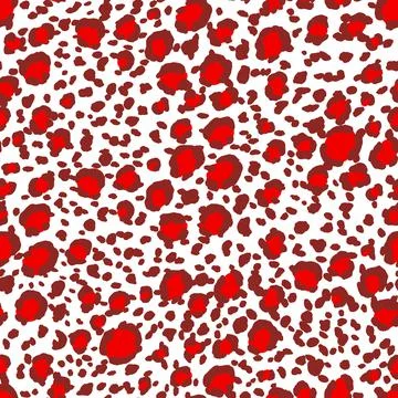 Abstract modern leopard seamless pattern. Animals trendy background. Red and Stock Illustration