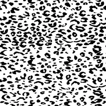 Abstract modern leopard seamless pattern. Animals trendy background. Black and Stock Illustration