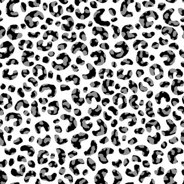 Abstract modern leopard seamless pattern. Animals trendy background. Black and Stock Illustration
