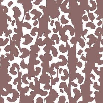 Abstract modern leopard seamless pattern. Animals trendy background. Brown and Stock Illustration
