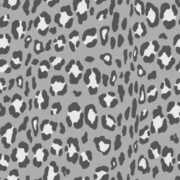 Abstract modern leopard seamless pattern. Animals trendy background. Grey Stock Illustration