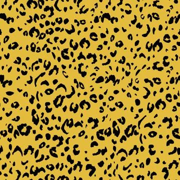 Abstract modern leopard seamless pattern. Animals trendy background. Yellow and Illustrazione stock