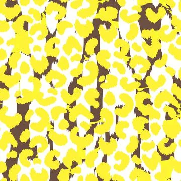 Abstract modern leopard seamless pattern. Animals trendy background. Yellow and Stock Illustration