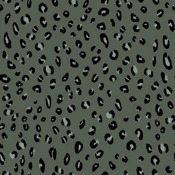 Abstract modern leopard seamless pattern. Animals trendy background. Green and Illustrazione stock
