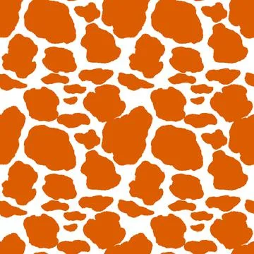 Abstract modern leopard seamless pattern. Animals trendy background. Orange and Stock Illustration
