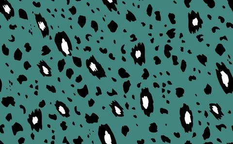 Abstract modern leopard seamless pattern. Animals trendy background. Blue and Stock Illustration