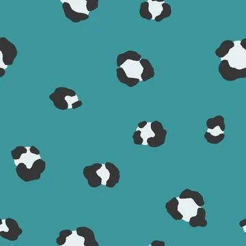 Abstract modern leopard seamless pattern. Animals trendy background. Blue and Illustrazione stock