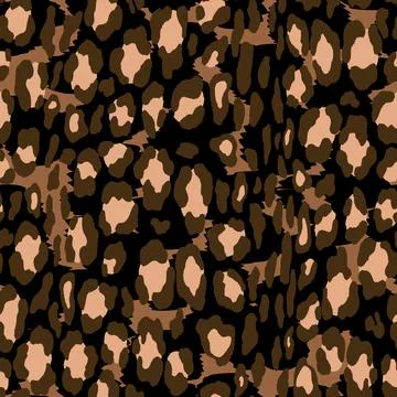 Abstract modern leopard seamless pattern. Animals trendy background. Brown and Stock Illustration