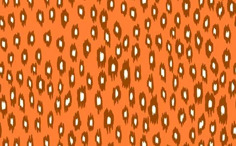 Abstract modern leopard seamless pattern. Animals trendy background. Orange イラスト素材