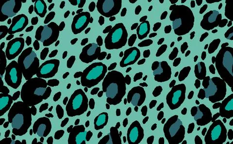Abstract modern leopard seamless pattern. Animals trendy background. Green and Stock Illustration