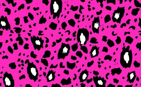 Abstract modern leopard seamless pattern. Animals trendy background. Pink and Stock Illustration