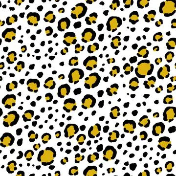 Abstract modern leopard seamless pattern. Animals trendy background. White and Stock Illustration