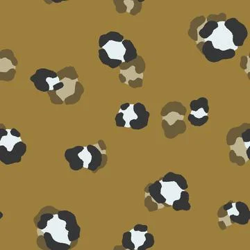 Abstract modern leopard seamless pattern. Animals trendy background. Beige and Illustrazione stock