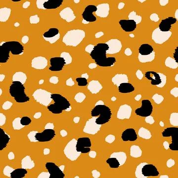 Abstract modern leopard seamless pattern. Animals trendy background. Orange and Illustrazione stock
