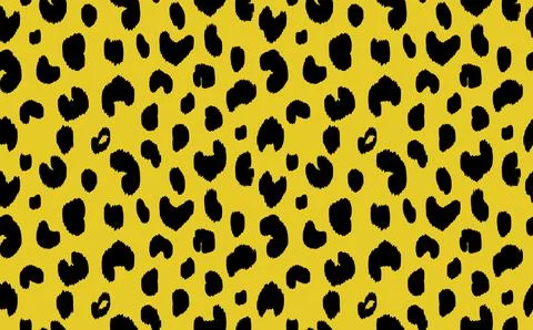 Abstract modern leopard seamless pattern. Animals trendy background. Yellow and Illustrazione stock