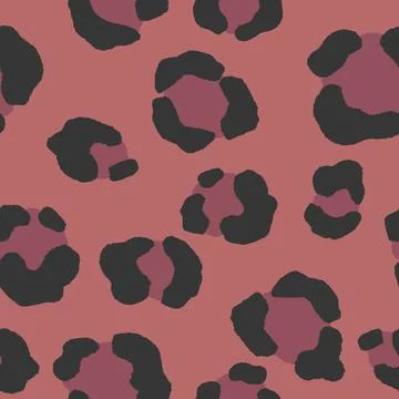 Abstract modern leopard seamless pattern. Animals trendy background. Red and Stock Illustration